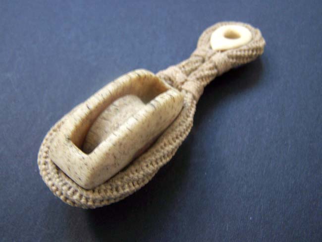Probably the nicest small Antique Whalebone Ship's Block that I have ever seen!